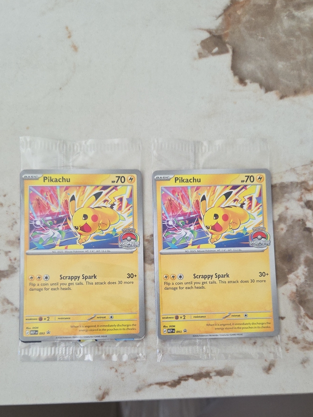 Pikachu Trading Card - Yellow (Set of 2)